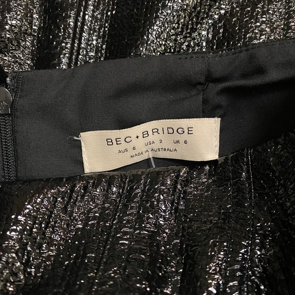 Bec & Bridge Yvette Mini Dress in Black Size 2 - Picture 8 of 10